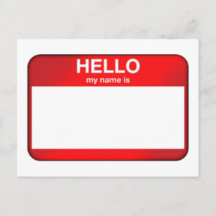 Carte Postale Bonjour Mon Nom Est...