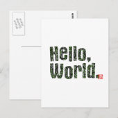 Carte Postale Bonjour, Monde. (Devant / Derrière)