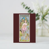 Carte Postale Bonjour, Mucha (Debout devant)