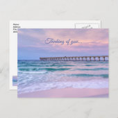 Carte Postale Bonjour Navarre Plage Jetée De Vous Penser (Devant / Derrière)