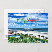Carte Postale Bonjour Noël à Clearwater Beach (Devant / Derrière)