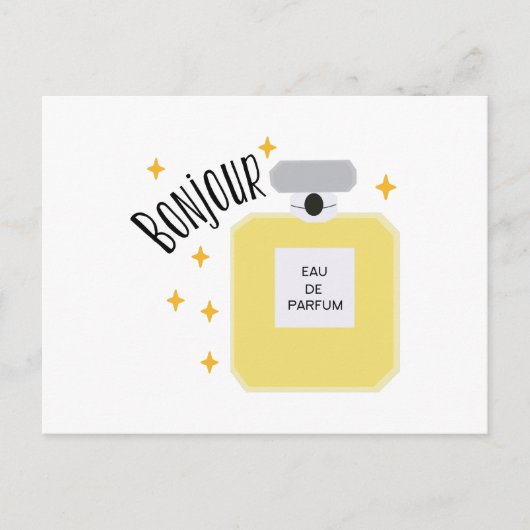 Carte Postale Bonjour Parfum (Devant)