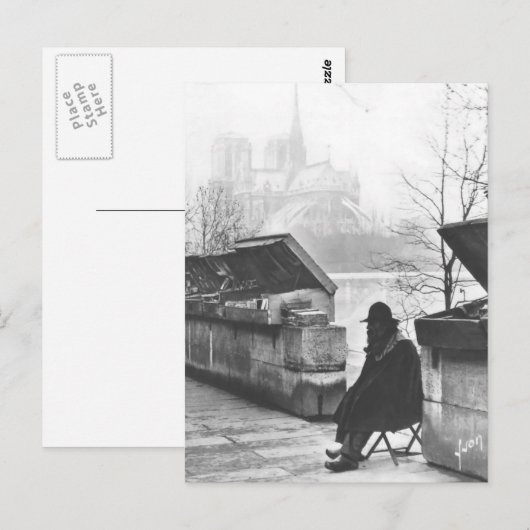 Carte Postale Bonjour Paris (Devant / Derrière)