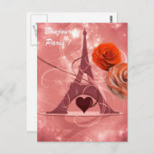 Carte Postale Bonjour Paris ! (Devant / Derrière)