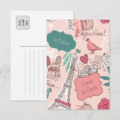 Carte postale Bonjour Paris Holiday & Seasons (Devant / Derrière)