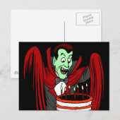 Carte Postale Bonjour pour l'anniversaire d'Halloween (Devant / Derrière)