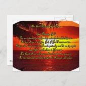 Carte Postale Bonjour, prière de Dieu (Devant / Derrière)