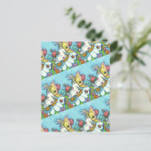 CARTE POSTALE BONJOUR PRINTEMPS FLUTTERBUN RABBIT, FUNNY BUNNY F (Debout devant)