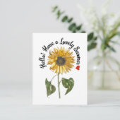 Carte Postale Bonjour ! Profitez d'un été agréable - tournesol V (Debout devant)