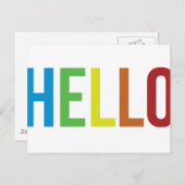 Carte Postale Bonjour Rainbow (Devant / Derrière)