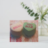 Carte Postale Bonjour, règle (Debout devant)