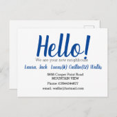 Carte Postale Bonjour rencontrer les voisins (Devant / Derrière)