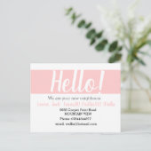 Carte Postale Bonjour rencontrer les voisins Blush rose (Debout devant)