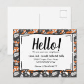 Carte Postale Bonjour rencontrer les voisins fox bois (Devant / Derrière)