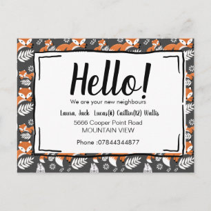 Carte Postale Bonjour rencontrer les voisins fox bois