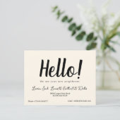 Carte Postale Bonjour, Rencontrez les voisins | Simple Welcome P (Debout devant)