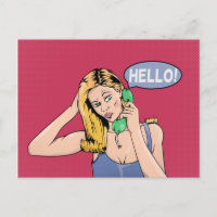 Bonjour Retro Phone Pop Art