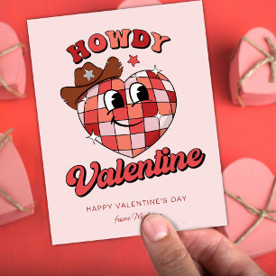 Carte Postale Bonjour Saint-Valentin Cute Disco Ball Cœur Saint-
