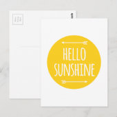 Carte Postale bonjour soleil (Devant / Derrière)