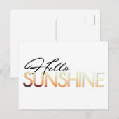Carte postale Bonjour Soleil (Devant / Derrière)