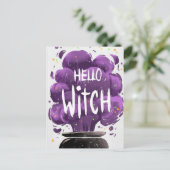 Carte Postale Bonjour sorcière (Debout devant)