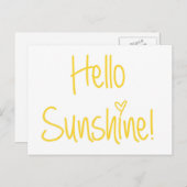 Carte postale Bonjour Sunshine (Devant / Derrière)