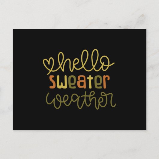 Carte Postale Bonjour temps du pull (Devant)