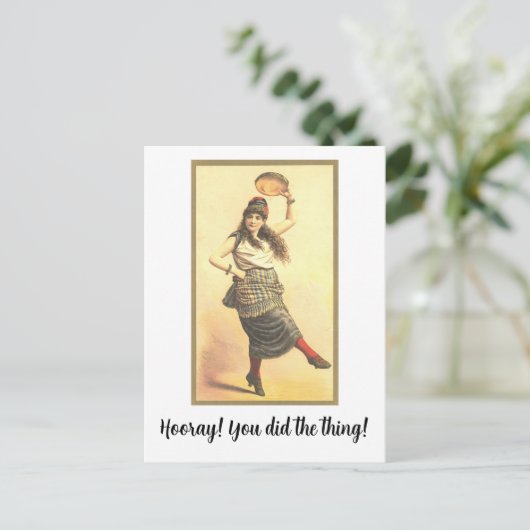 Carte Postale "Bonjour ! Tu as fait le truc !" Félicitations (Debout devant)