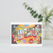 Carte Postale Bonjour vintage de Saugatuck, Michigan, (Debout devant)