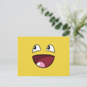 Carte Postale bonjour visage heureux (Debout devant)