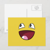 Carte Postale bonjour visage heureux (Devant / Derrière)