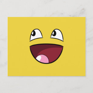 Carte Postale bonjour visage heureux