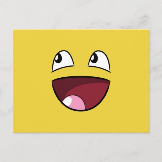 Carte Postale bonjour visage heureux (Devant)