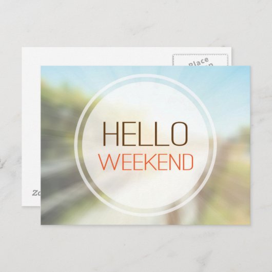 Carte Postale Bonjour Week-end 2 (Devant / Derrière)