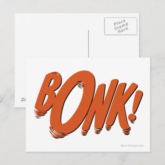 CARTE POSTALE BONK ! (Devant / Derrière)