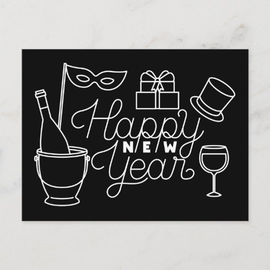 Carte Postale Bonne année (Devant)