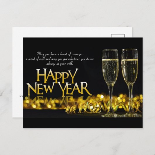 Carte Postale Bonne année (Devant / Derrière)