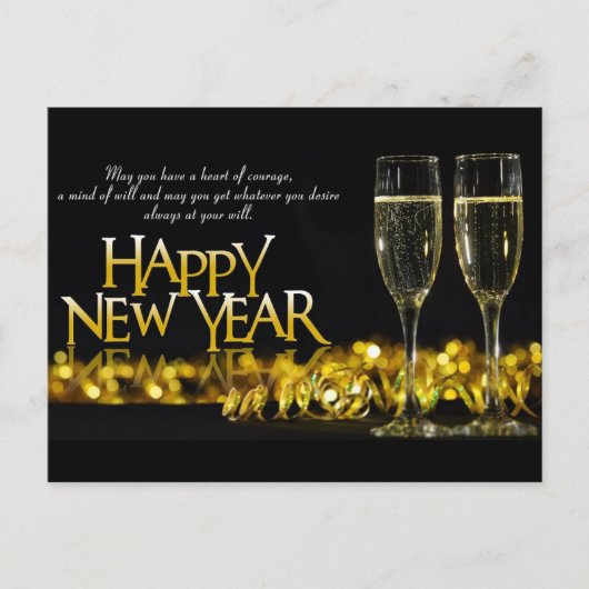 Carte Postale Bonne année (Devant)