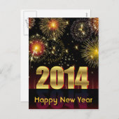 Carte postale Bonne année 2014 (Devant / Derrière)
