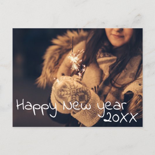 Carte Postale Bonne année 2023 Script Photo complète (Devant)