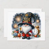 Carte Postale Bonne année 2024 (Devant / Derrière)
