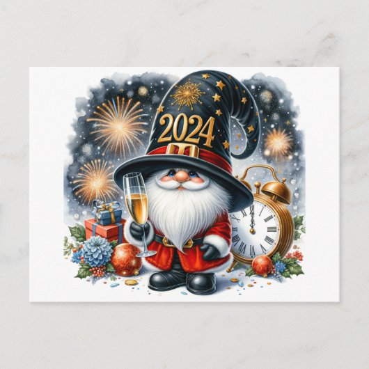 Carte Postale Bonne année 2024 (Devant)