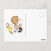 Carte Postale Bonne année 2024 (Dos)