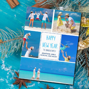 Carte Postale Bonne année 2024 Chic Modern Photo Collage