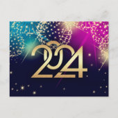 Carte Postale Bonne année 2024. Feux (Devant)