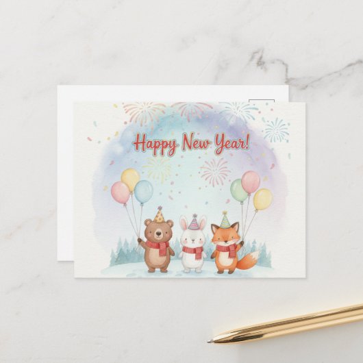CARTE POSTALE BONNE ANNÉE 2026 (Devant/Arrière en situation)