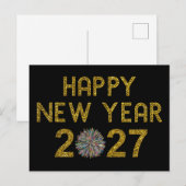 Carte Postale Bonne année 2027 (Devant / Derrière)