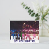 Carte Postale Bonne année Australie Perth Feu d'artifice Photo (Debout devant)