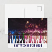 Carte Postale Bonne année Australie Perth Feu d'artifice Photo (Devant / Derrière)