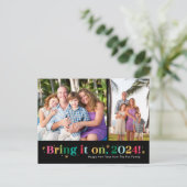 Carte postale Bonne Année avec deux photos Bring I (Debout devant)